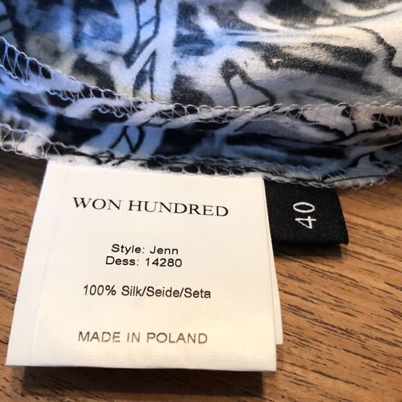 Won Hundred shift dress in 100% silk Style: Jenn black and white US 10 (40) - Picture 9 of 12